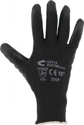 BUCK BLACK (EQ. k BUNTING BLACK) rukavice tenké vrstvené