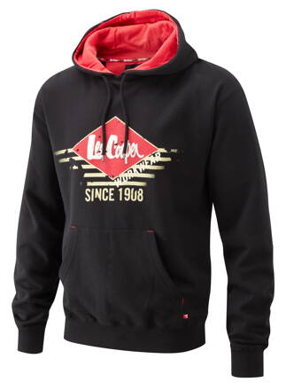 LEE COOPER mikina s kapucí černá